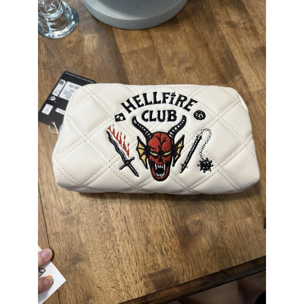Primark Stranger Things Hellfire Club Quilted Makeup Pouch NWT